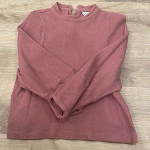 Madewell mockneck crop sweater